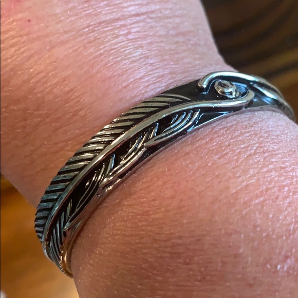 Feather bracelet stainless steel adjustable size - Picture 6 of 8